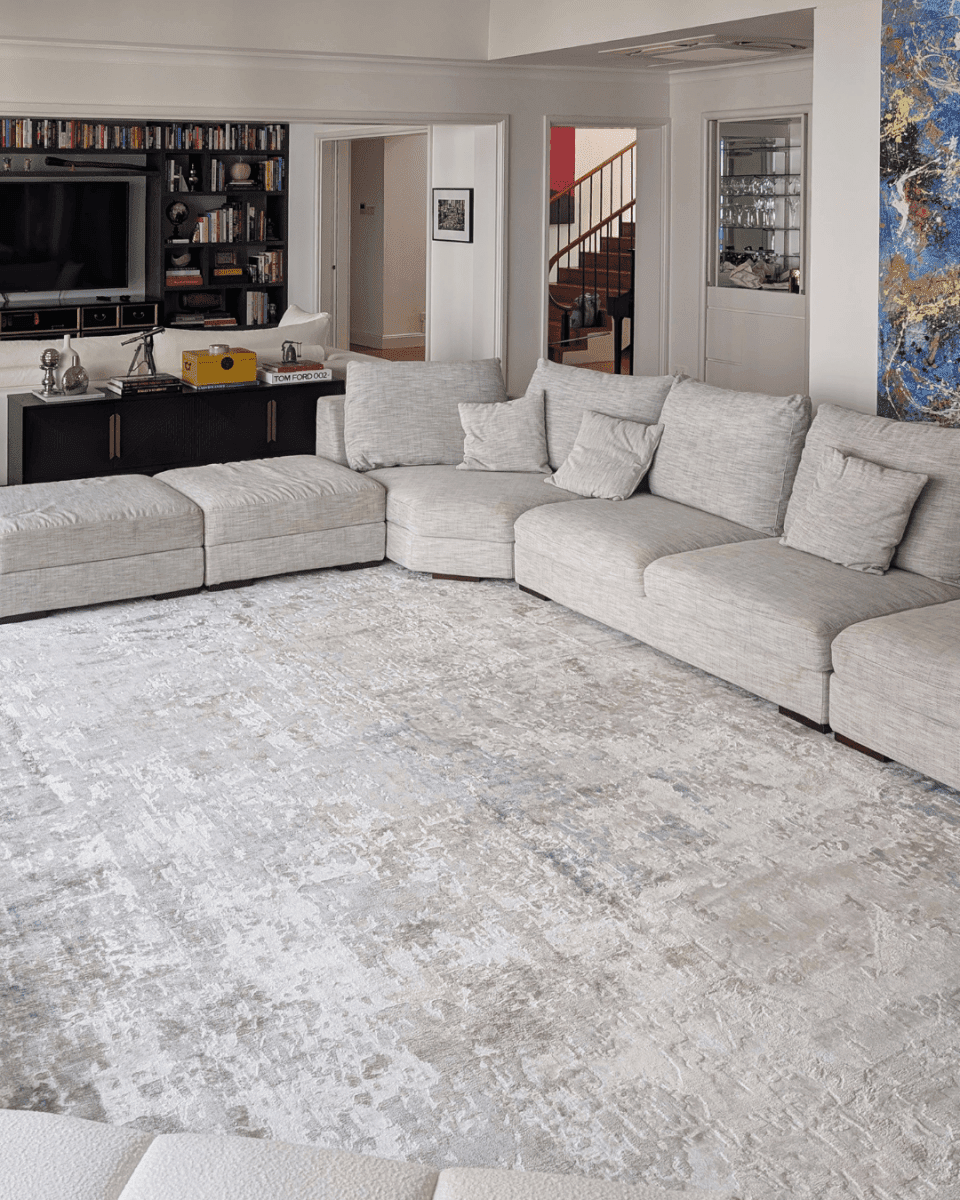 Custom Abstract Mayfair Cream Rug | Orchard Condo
