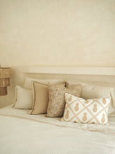 Load image into Gallery viewer, Cushions Velvet Boucle Cushion Cover - Beige Square - With linen trim