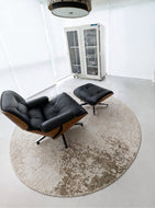 Rugs Abstract Mayfair Cream Round Rug - 200 cm round