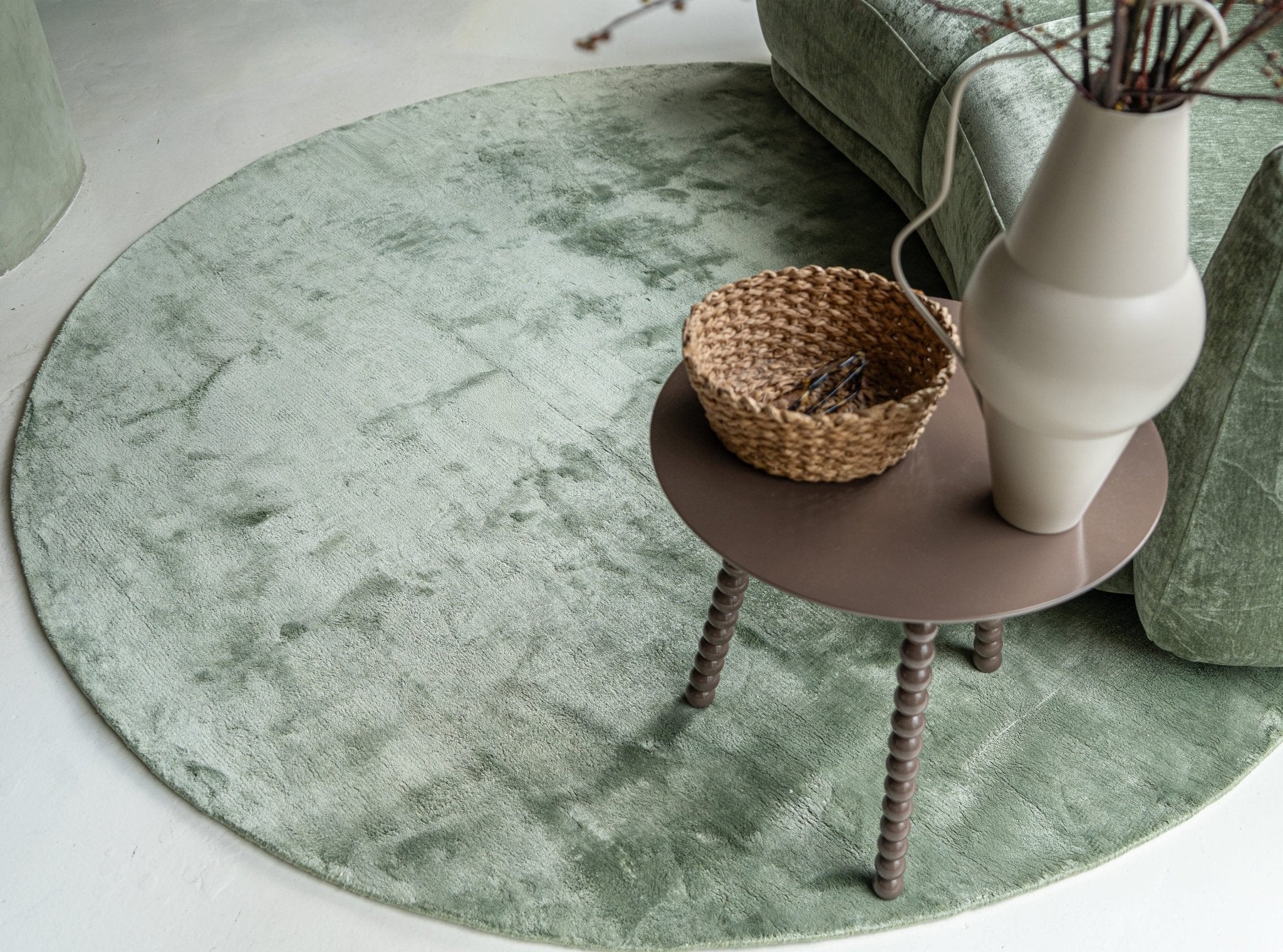 将图片加载到图库查看器，Rugs Alchemy Matcha Green Round Rug - 200 cm diameter
