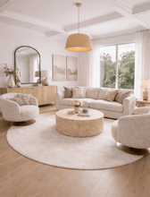 画像をギャラリービューアに読み込む, Rugs Alchemy Oat White Round Rug - 200 cm diameter