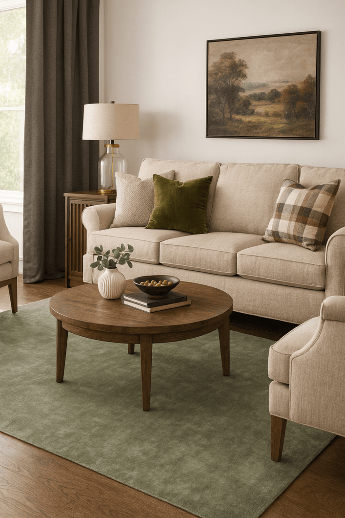 Rugs Alchemy Olive Green Carpet - 160 x 230 cm
