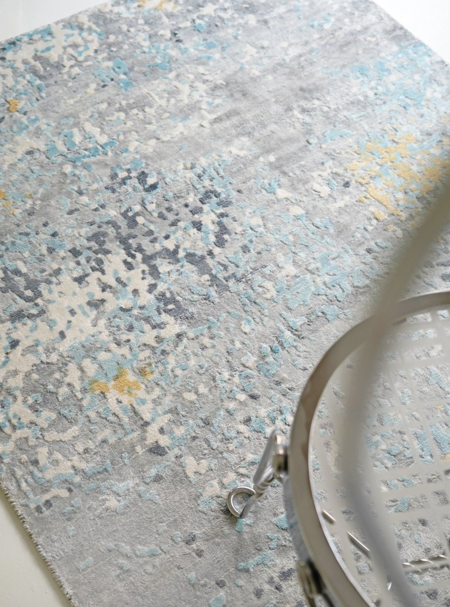 画像をギャラリービューアに読み込む, Rugs Aquamarine Abstract Round Rug - 200 cm round