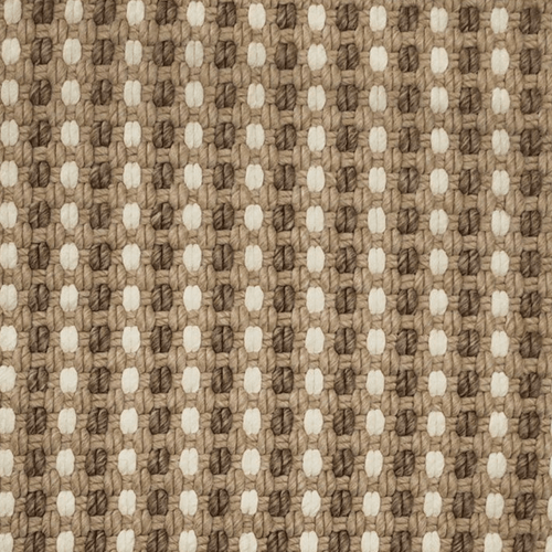 Rugs Cabana Basket Weave Tricolor Indoor/ Outdoor Washable Rug - Beige Cream & White