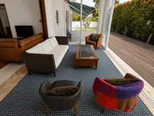 画像をギャラリービューアに読み込む, Rugs Cabana Basket Weave Tricolor Indoor &amp; Outdoor Washable Rug - Navy Grey &amp; White