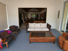 画像をギャラリービューアに読み込む, Rugs Cabana Basket Weave Tricolor Indoor &amp; Outdoor Washable Rug - Navy Grey &amp; White