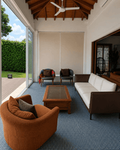 画像をギャラリービューアに読み込む, Rugs Cabana Basket Weave Tricolor Indoor &amp; Outdoor Washable Rug - Navy Grey &amp; White
