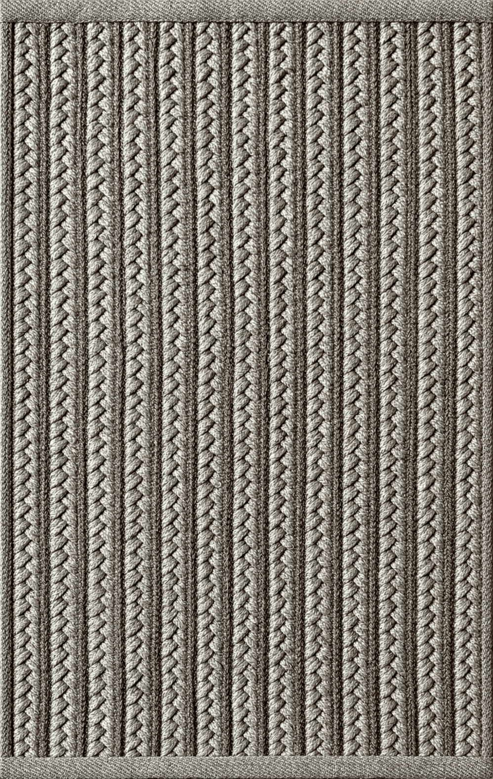 画像をギャラリービューアに読み込む, Rugs Cabana Braided Stripe Indoor &amp; Outdoor Washable Rug - Grey