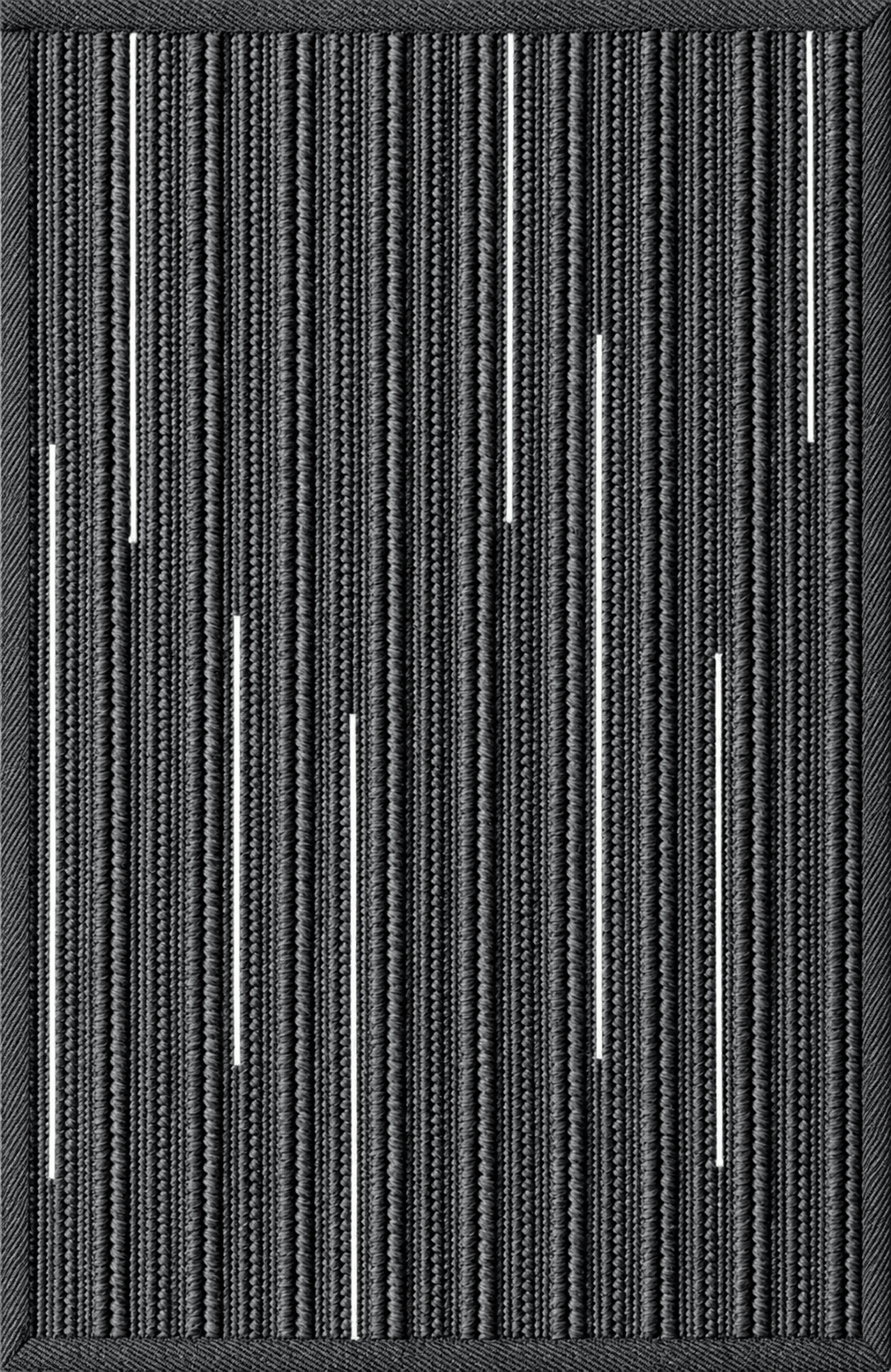 画像をギャラリービューアに読み込む, Rugs Cabana Braided Stripe with Silver Indoor &amp; Outdoor Washable Rug - Black