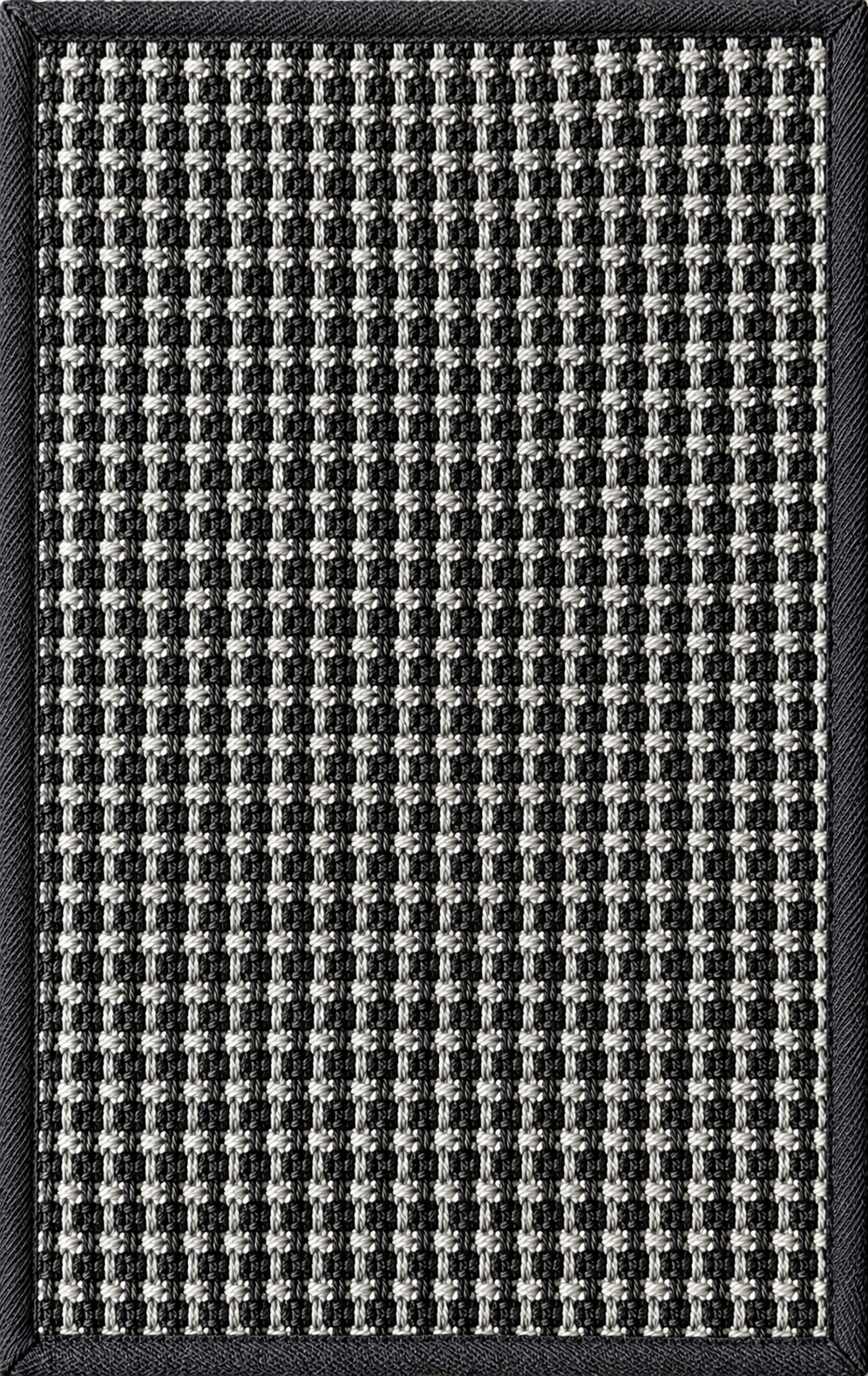 画像をギャラリービューアに読み込む, Rugs Cabana Panama Weave Indoor/ Outdoor Washable Rug - Black + Grey