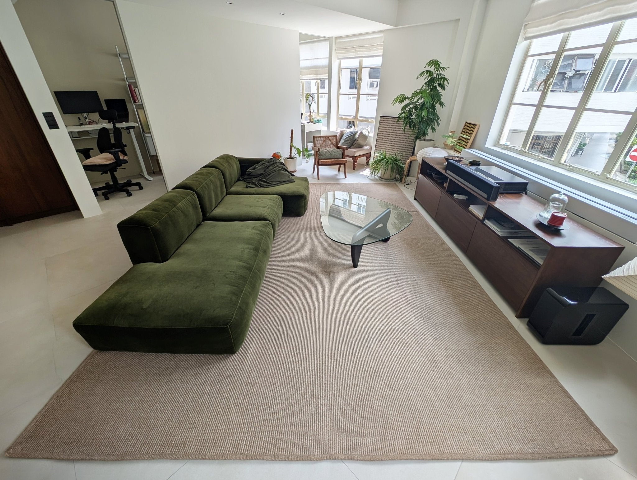 画像をギャラリービューアに読み込む, Rugs Cabana Tatami Weave Indoor &amp; Outdoor Washable Rug - Grey