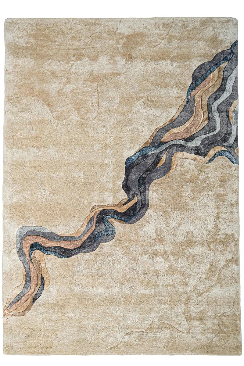 Flux Brown Contemporary Soft Rug 200 x 300cm | Living DNA SG