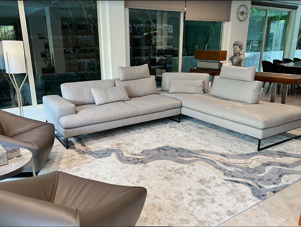 Flux Brown Contemporary Soft Rug 200 x 300cm | Living DNA SG