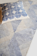 将图片加载到图库查看器，Rugs Geometric Blue Recycled PET Runner Rug - 60 x 200 cm