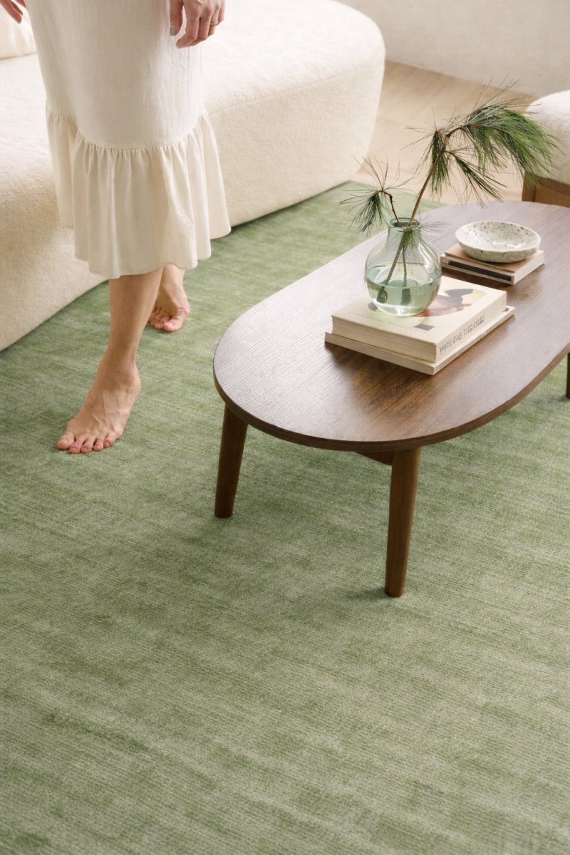 Load image into Gallery viewer, Rugs Lithe Matcha Green Washable Runner Rug - 80 x 180 cm