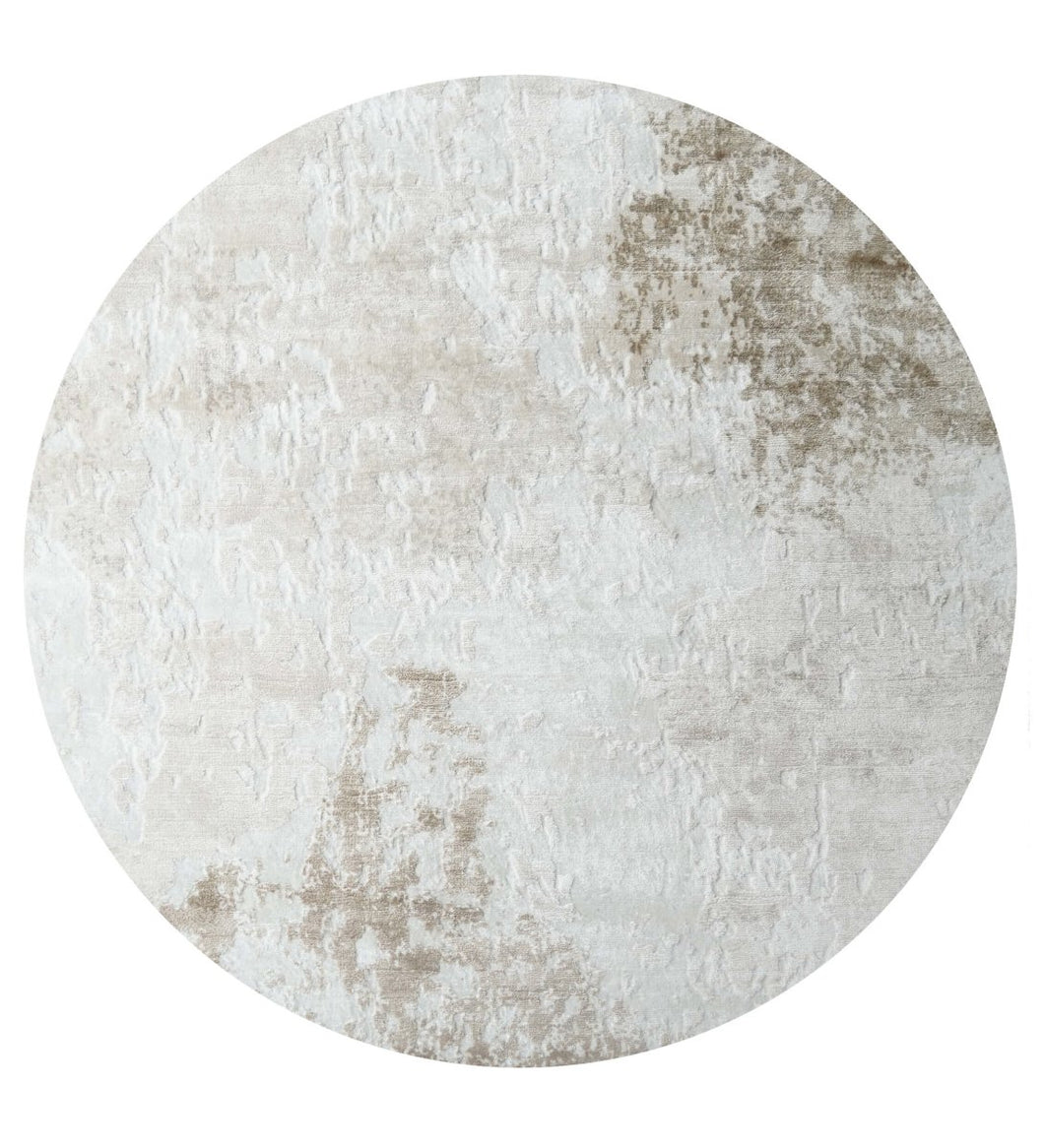 Rugs Mayfair Abstract Cream Round Rug - 200 cm round