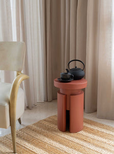 Tables Doric Side Table - Terra Rust Orange - Rust Orange