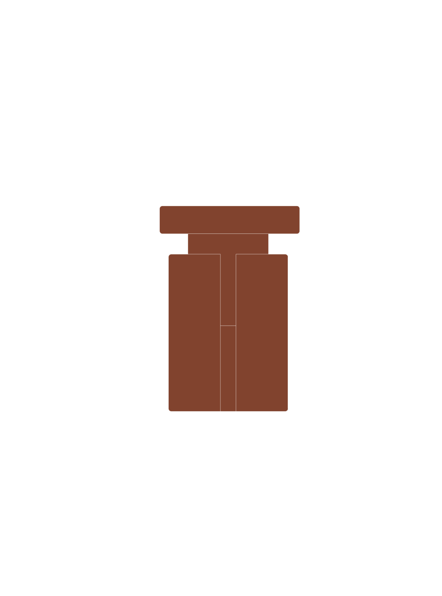 Load image into Gallery viewer, Tables Doric Side Table - Terra Rust Orange - Rust Orange