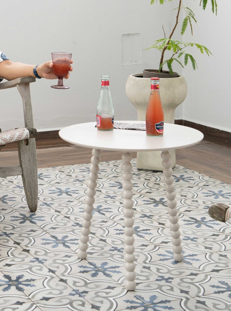 Load image into Gallery viewer, Tables Helios Side Table - Bone White - White