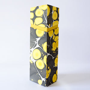 Tabletop Decor Rectangular Wine Box Yellow Black -