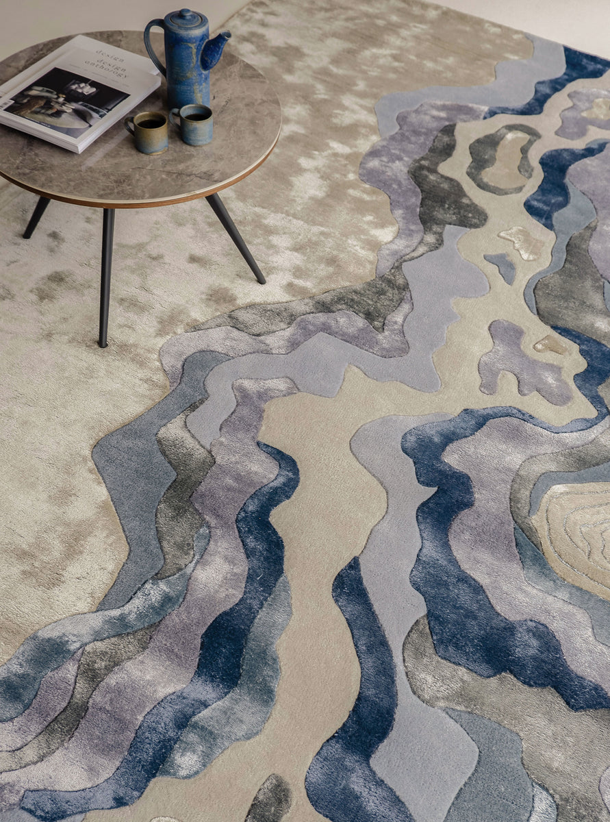 Flux Grey Sapphire Modern Rug 200 x 300cm | Living DNA SG