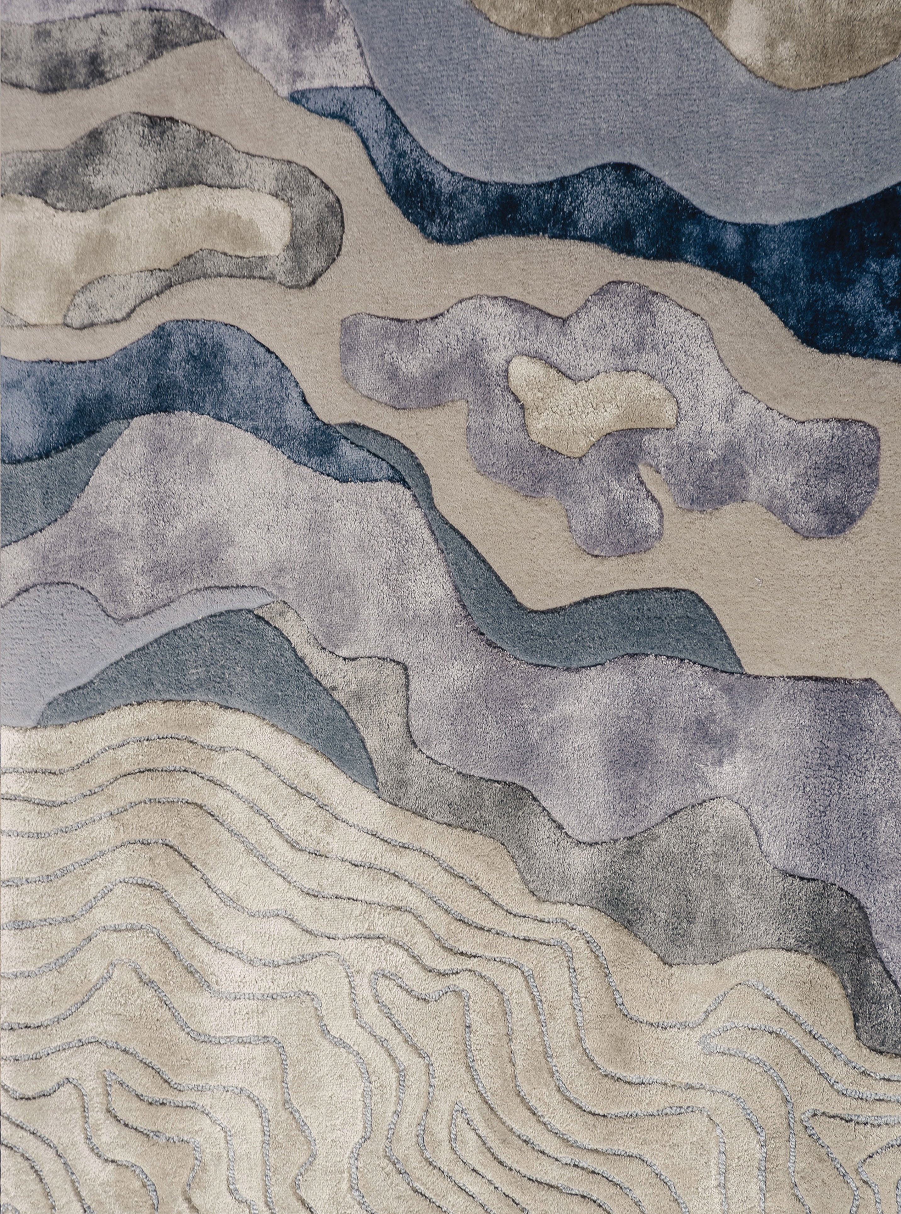 Flux Grey Sapphire Modern Rug 200 x 300cm | Living DNA SG