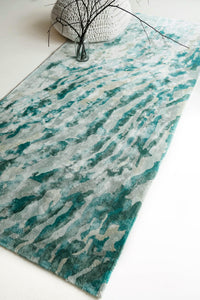 Green Agate Abstract Long Rug