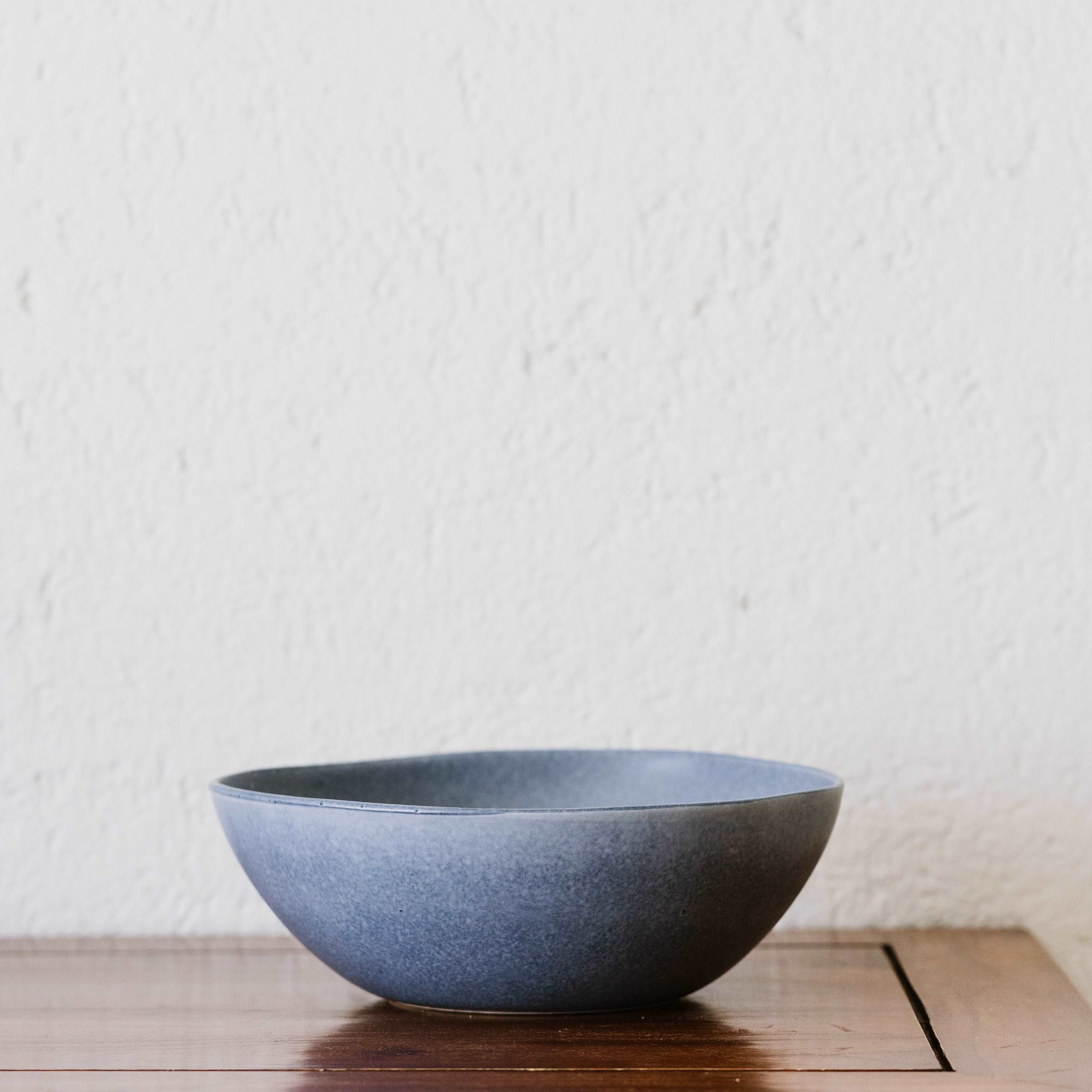 Load image into Gallery viewer, Powder Blue Asymmetrical Salad Bowl