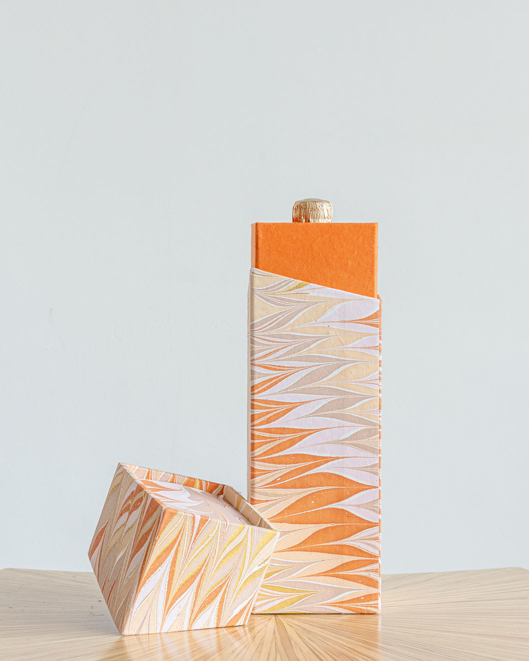 Tabletop Decor Rectangular Wine Box Orange -