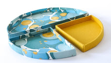 将图片加载到图库查看器，Tabletop Decor Bento Tray Blue Mustard -