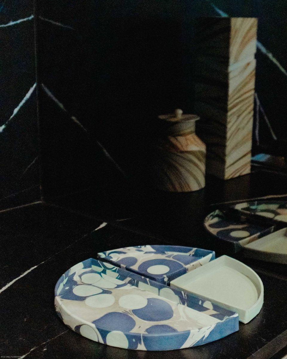 Cargar imagen en el visor de la galería, Tabletop Decor Bento Tray Mint Blue -