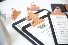 Load image into Gallery viewer, Desk Accessories Black Rose Gold Clipboard - A4 Portrait