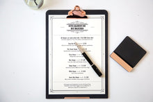 Load image into Gallery viewer, Desk Accessories Black Rose Gold Clipboard - A4 Portrait