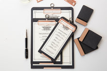 Load image into Gallery viewer, Desk Accessories Black Rose Gold Ring Clipboard - A4 Portrait