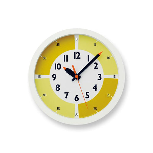 Clocks Fun Pun Clock Yellow -