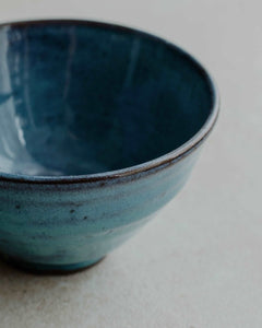 Glossy Aquamarine Rice Bowl -