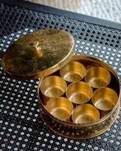 Cargar imagen en el visor de la galería, Tabletop Decor Hammered Brass Spice Box -