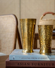 Cargar imagen en el visor de la galería, Tabletop Decor Hammered Brass Tall Glass -