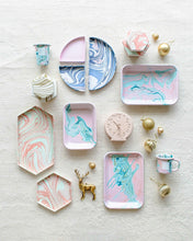 Load image into Gallery viewer, Tabletop Decor Hexagon Tray Blush Mint -