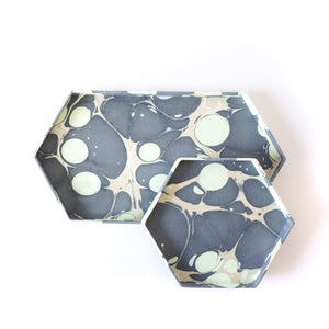 Tabletop Decor Hexagon Tray Mint Blue -