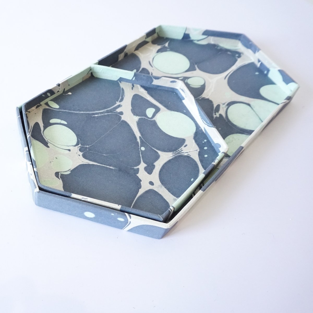 Cargar imagen en el visor de la galería, Tabletop Decor Hexagon Tray Mint Blue -