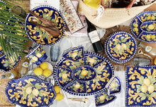 Cargar imagen en el visor de la galería, Dinnerware Lemon Ceramic Deep Plate - Blue -