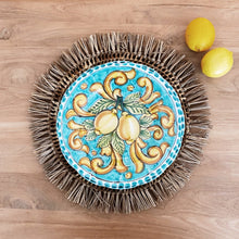 Cargar imagen en el visor de la galería, Dinnerware Lemon Ceramic Deep Plate - Turquoise -