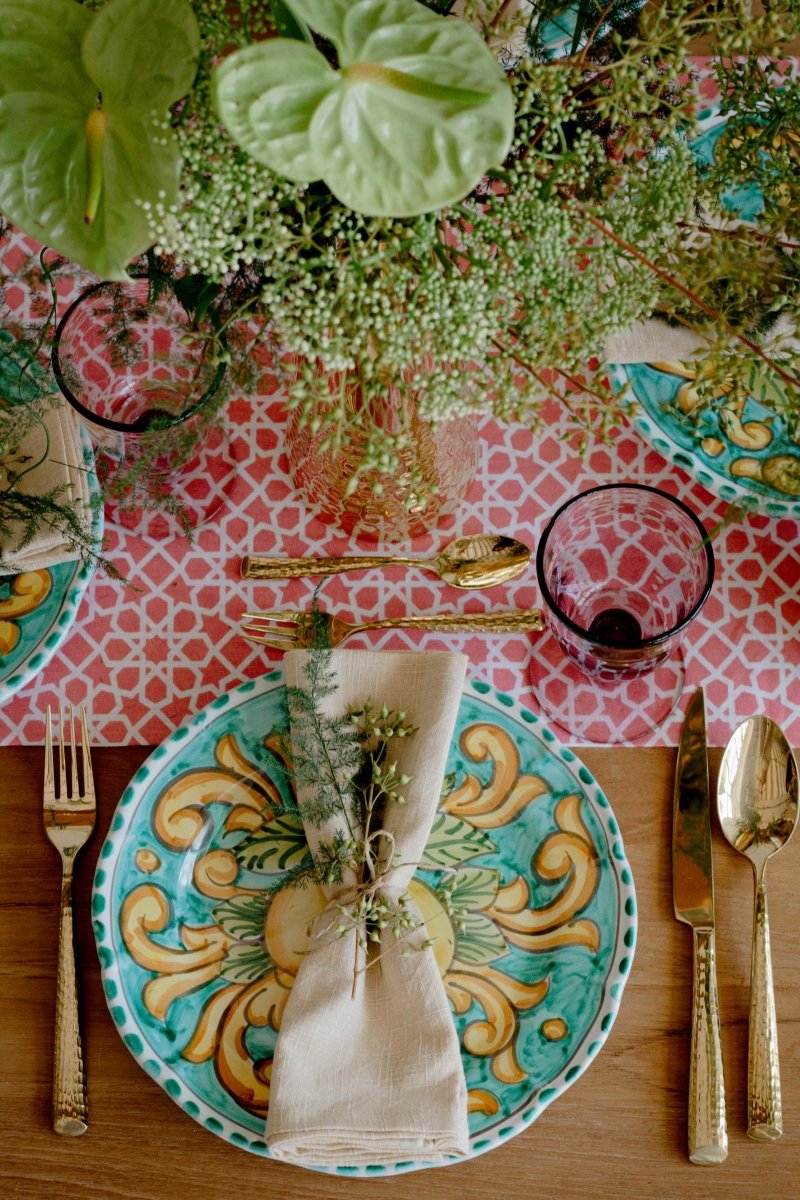 Load image into Gallery viewer, Dinnerware Lemon Ceramic Dinner Plate - Turquoise -