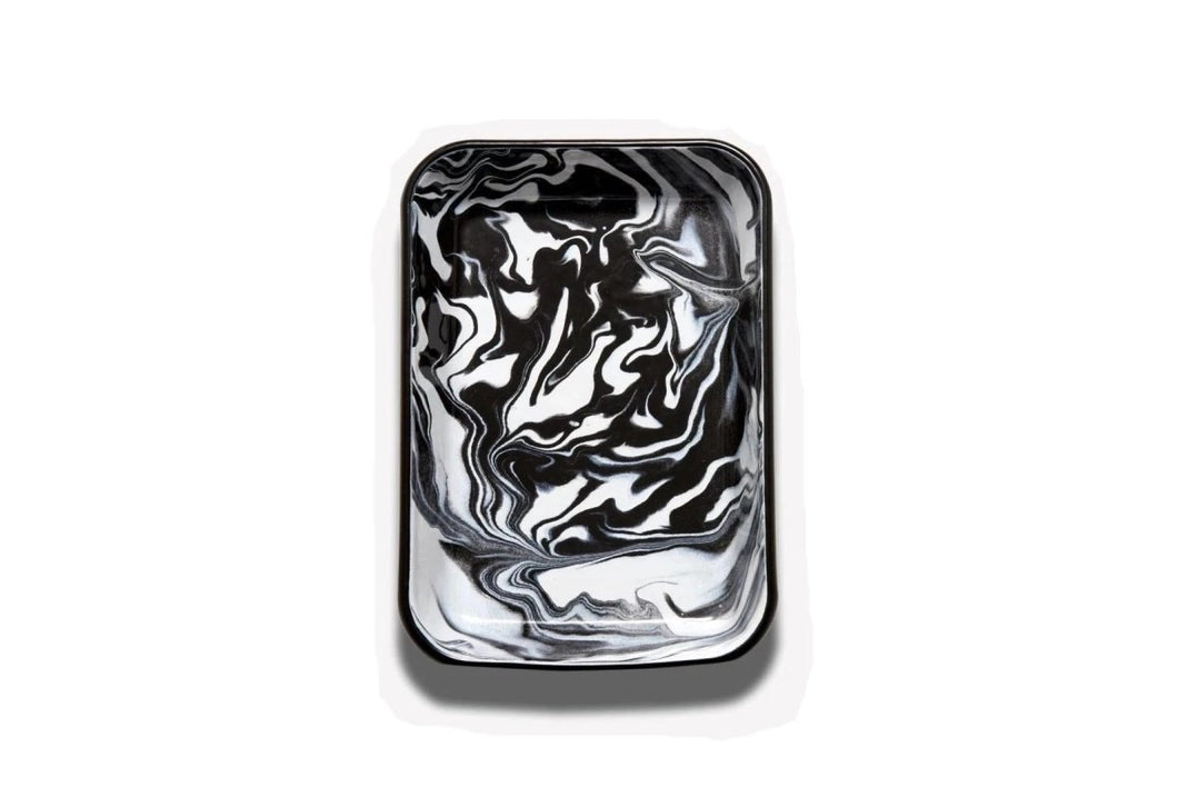 Dinnerware Marble Enamel Baking Dish Black - Small