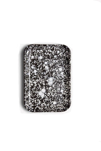 Dinnerware Monochrome Enamel Tray Black -