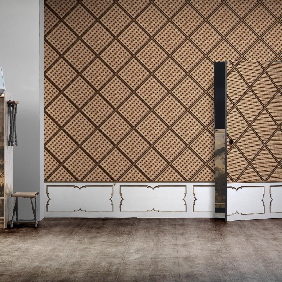 Load image into Gallery viewer, Wallpaper Rattan Webbing Natural Framed -