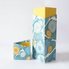 Load image into Gallery viewer, Tabletop Decor Rectangular Wine Box Blue Mustard -