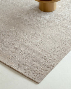Rugs Abstract Ivory and Flax Handknotted Rug - 170 x 240 cm
