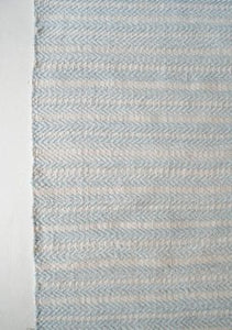 Rugs Aqua Herringbone PET Rug - 60 x 90cm